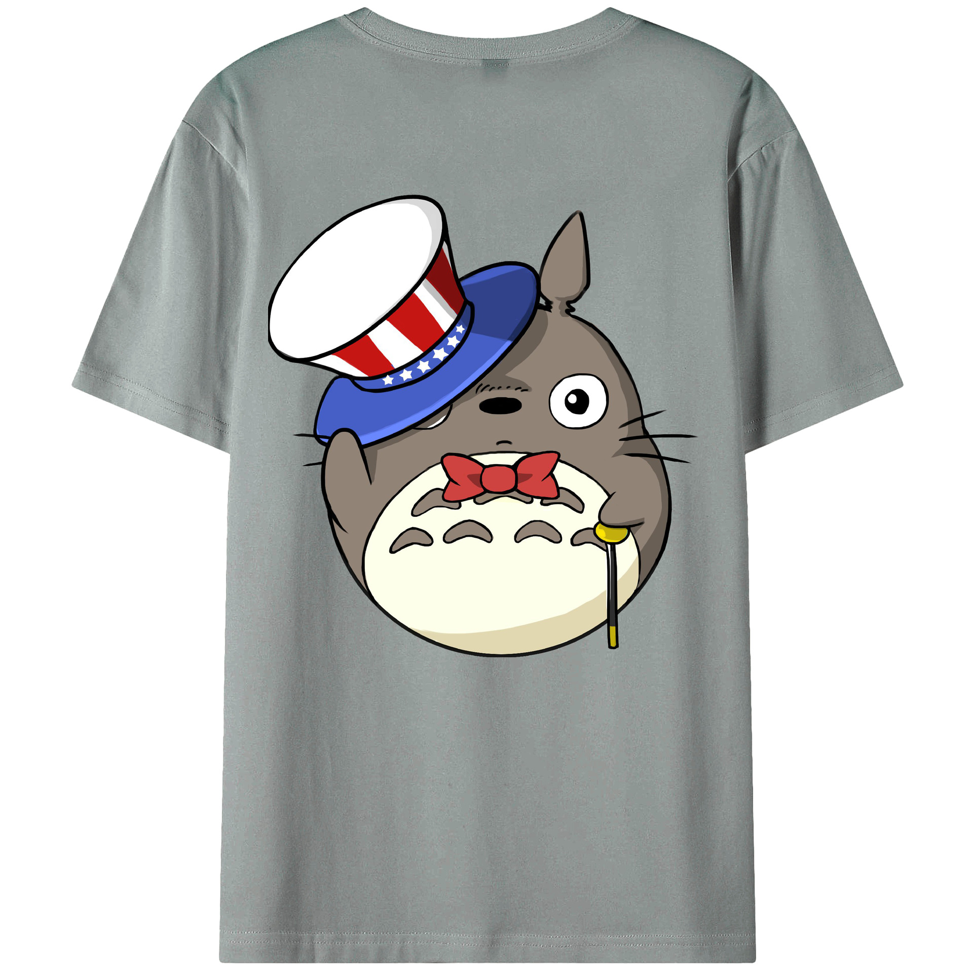 （画像用） となりのトトロ 草壁メイ 草壁サツキ My Neighbor Totoro Satsuki Kusakabe Mei Kusakabe 綿100％ メンズ半袖Tシャツ（バックプリント） 通気性